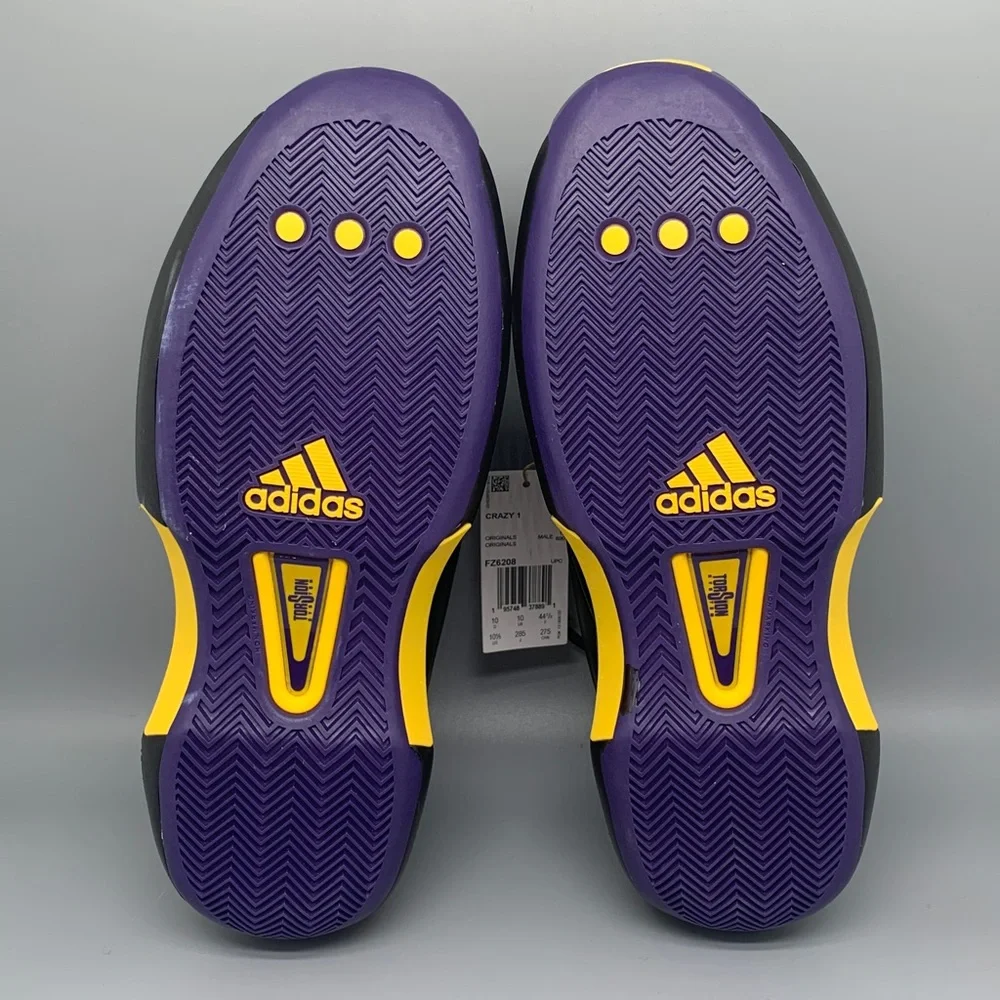 Adidas Crazy 1 Lakers Home Basketball‎ Shoes FZ6208 Men’s Sz 10½ New!